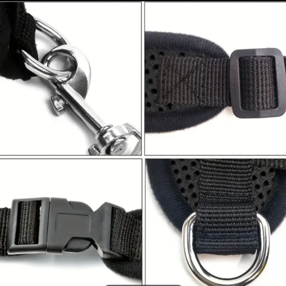 Air Mesh Puppy Medium Dog Harness/Leash Mesh Chest Strap Collar for cats/dog NWT